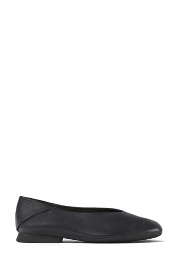 Black cheap leather flats