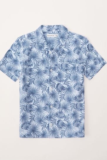 Abercrombie & Fitch Blue Printed Resort Shirt
