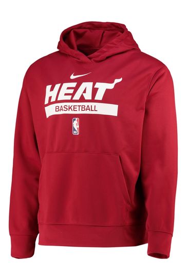Nike Red Fanatics Miami Heat Nike Spotlight Fleece Overhead Hoodie