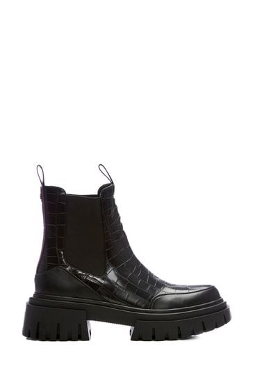 Moda in pelle top chelsea boots