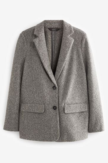 Buy Grey Charcoal Smart Blazer Coatigan from Next Luxembourg