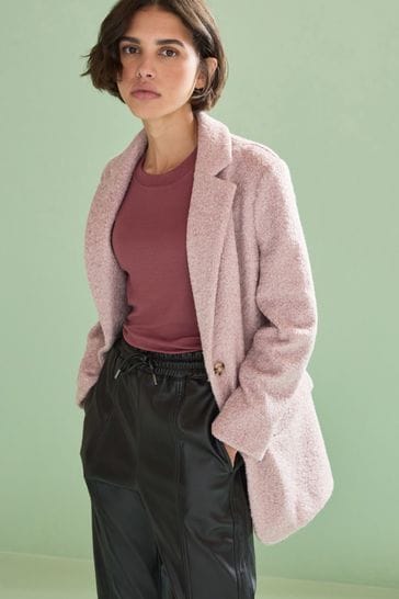 Blush Pink Smart Blazer Coatigan