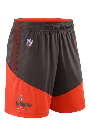 Nike Brown NFL Fanatics Cleveland On-Field Sideline Dri-Fit Knit Shorts