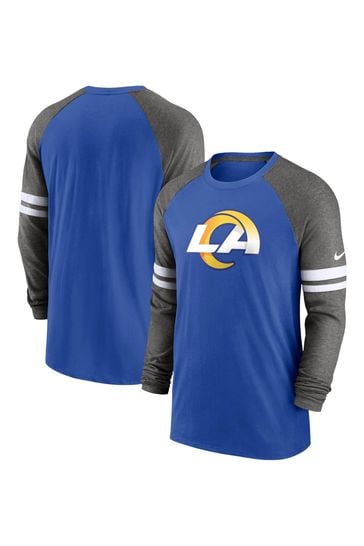 Buy Nike Blue NFL Fanatics Los Angeles Rams Dri Fit Cotton Long Sleeve Raglan T Shirt from Next Ireland