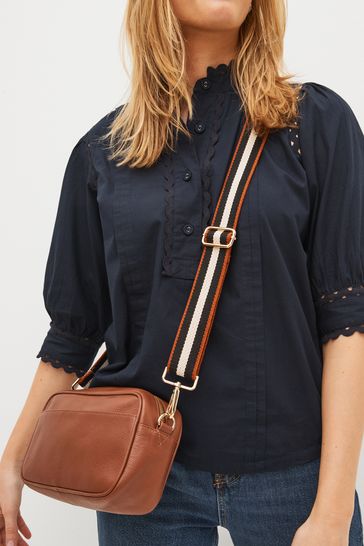 Buy Chocolate Brown Webbing Cross Body Strap for Bags from Next