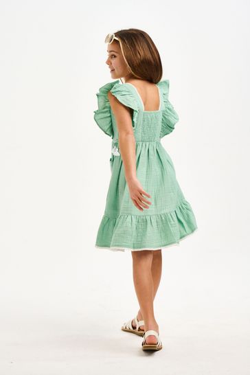 Nicole miller green dress outlet