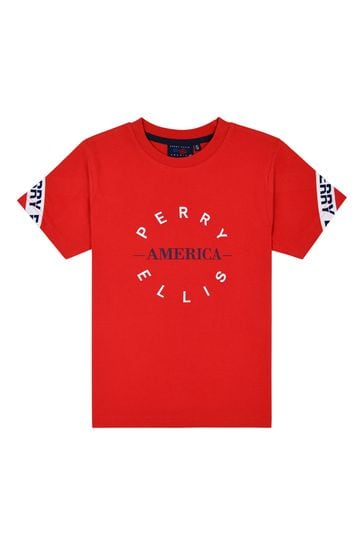 Buy Perry Ellis America Red T Shirt from Next Luxembourg