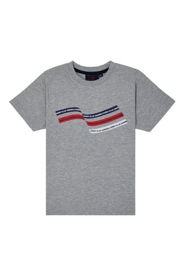 Perry Ellis America Grey Logo T-Shirt