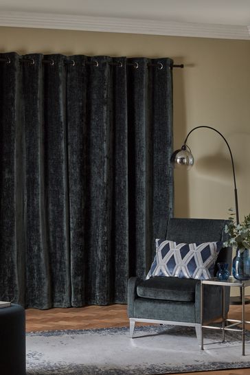 Slate blue best sale curtains