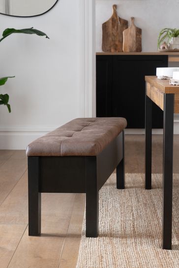 Dining table set outlet with storage bench