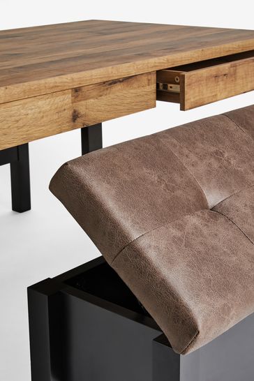 Black dining table on sale with storage