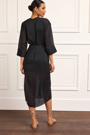 Mid sleeve midi best sale dress
