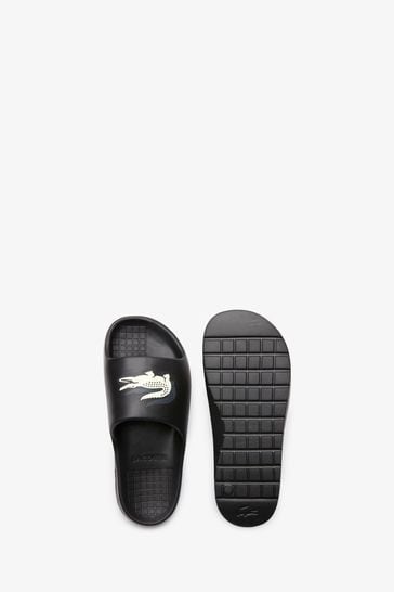 Buy Lacoste Serve Black Sliders from Next Kuwait