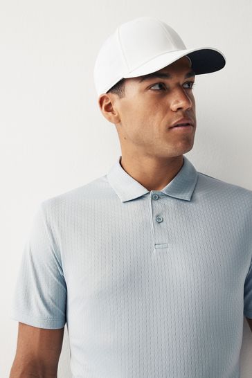 Buy Grey Golf Active Texture Polo Shirt from Next Australia