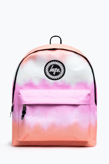 Hype. Unisex Orange Ombre Blur Crest Backpack