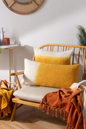 Ochre rectangular cushion hotsell