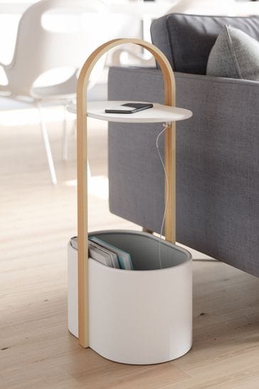 Umbra White Bellwood Storage Side Table