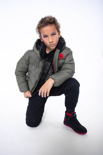 Buy HUGO Green Logo Hooded Puffer Coat from Next Germany