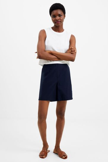 French Connection Blue Alania Lyocell Blend Shorts