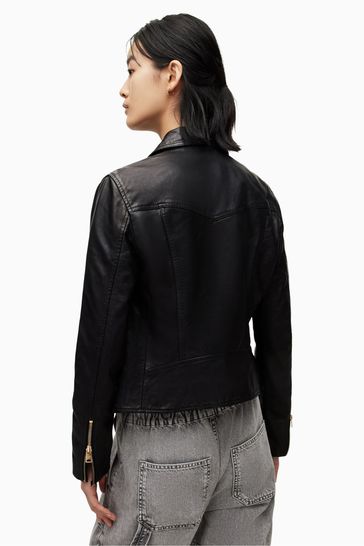 Buy AllSaints Vela Biker Black Jacket from Next Spain