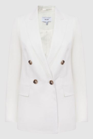 Ladies white hotsell linen blazer