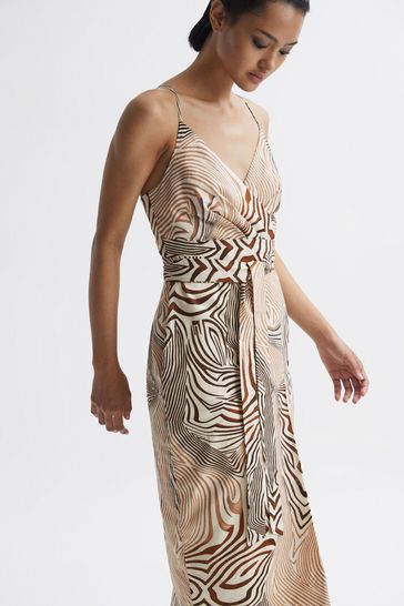 Cow print midi dress deals