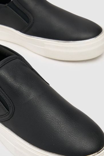 Mens leather 2025 slip on trainers