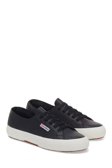 Buy Superga Black 2750 Unlined Nappa Leather Trainers from Next