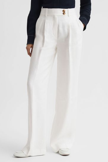 White linen trousers petite new arrivals