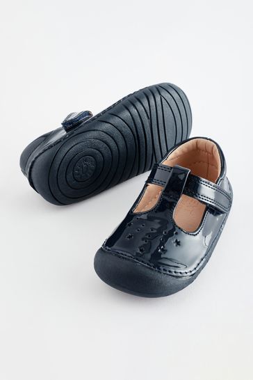 Buy Navy Blue Patent Wide Fit G Crawler T Bar Shoes from Next Kuwait