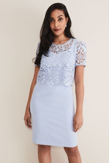 Pastel blue shop lace dress