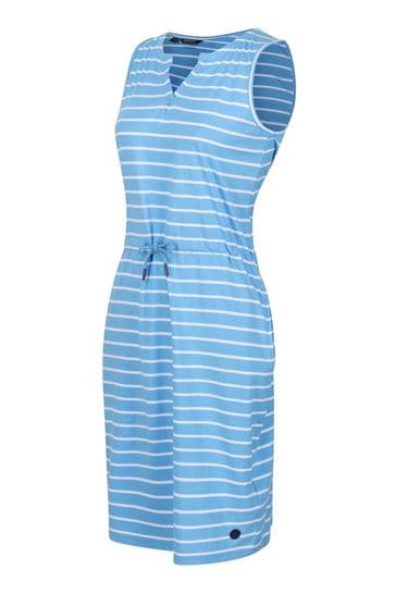 Blue white deals striped dress