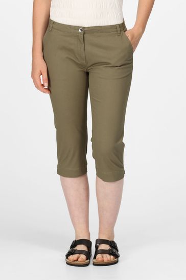 Green capri trousers sale