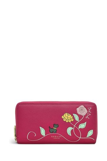 Buy Radley London Pink Best Buds Large Zip Around Matinee Purse