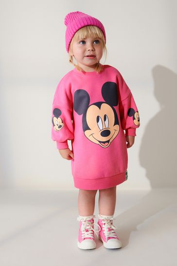 Buy Pink Disney Mickey Mouse Sweat Dress 3mths 7yrs from Next Luxembourg
