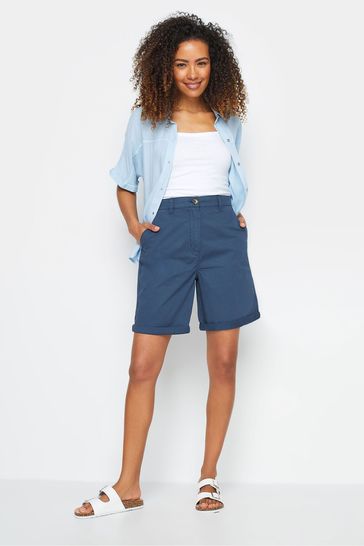 M Co Blue Navy Blue Chino Shorts