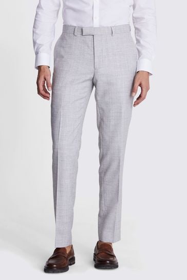 MOSS Slim Fit Grey Trousers