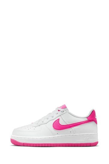 Hot pink and white air force 1 outlet