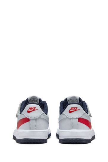 Buy Nike Grey Red Junior Air Force 1 Lv8 EasyOn Trainers from Next Denmark