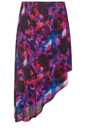 Buy Yours Curve Purple Asymetric Mesh Skirt from Next Bahrain