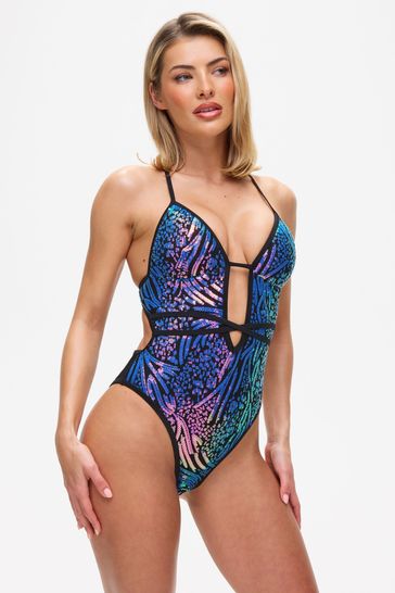 Ann Summers Blue Sparkle Sultry Heat Swimsuit