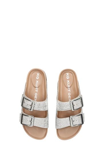 Buy KG Kurt Geiger Silver Ramona Bling Sandals from Next Ireland