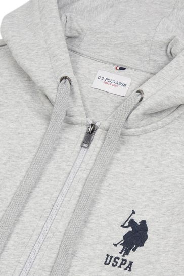 Polo zip up hoodie grey outlet