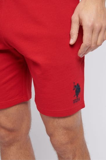 Buy U.S. Polo Assn. Red Mens Classic Fit Player 3 Sweat Shorts from Next Poland