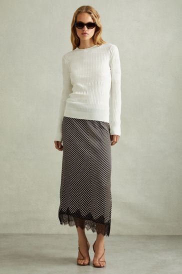 Lace trim skirt cheap