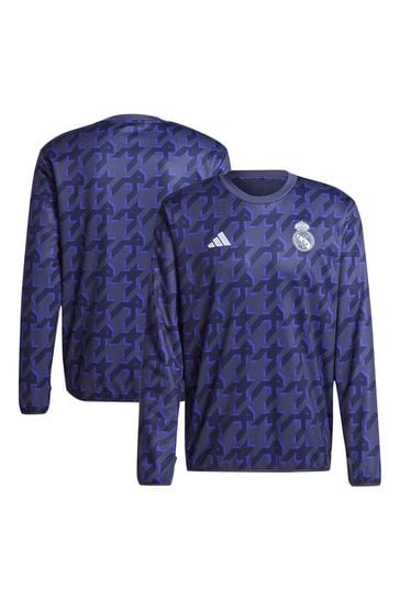 adidas Blue Real Madrid Pre Match Warm Top