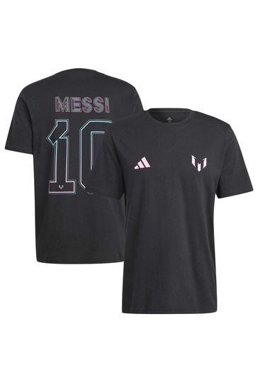 adidas Black Inter Miami CF Messi Name And Number Football Shirt