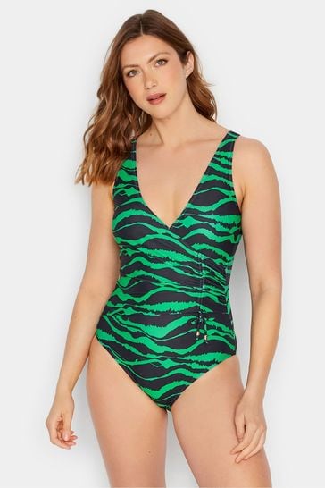 Long Tall Sally Black Ruched Side Detail Swimsuit