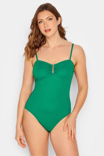 Long Tall Sally Green Textured Swimsuit