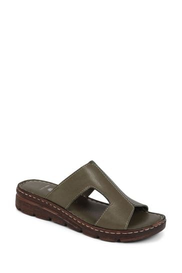 Pavers Leather Slip On Sandals